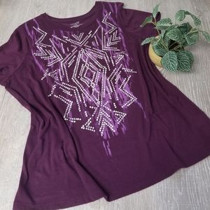 Silver metallic dots Sonoma top